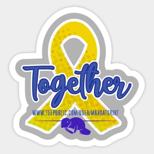 Pediatric Cancer Support - Together Sticker